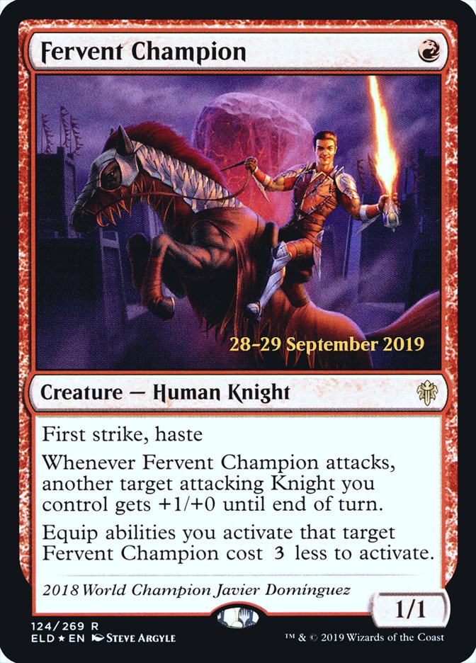 Fervent Champion  [Throne of Eldraine Prerelease Promos] | Exor Games Summserside