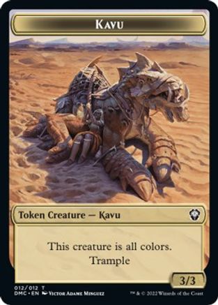 Kavu // Bear Double-sided Token [Dominaria United Commander Tokens] | Exor Games Summserside