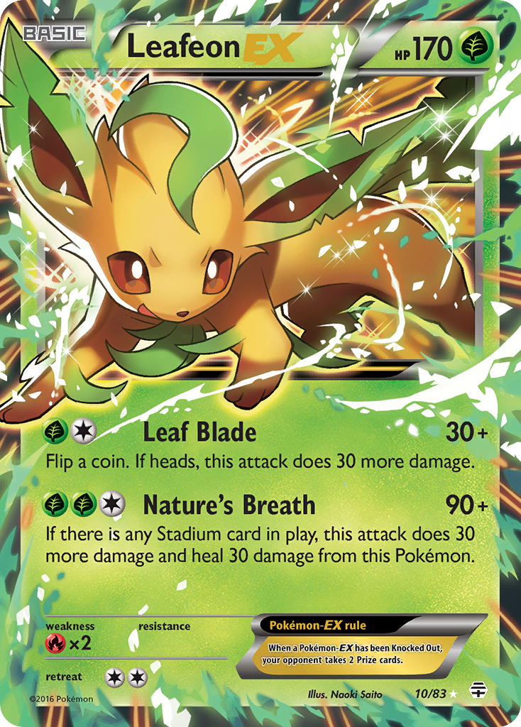 Leafeon EX (10/83) [XY: Generations] | Exor Games Summserside