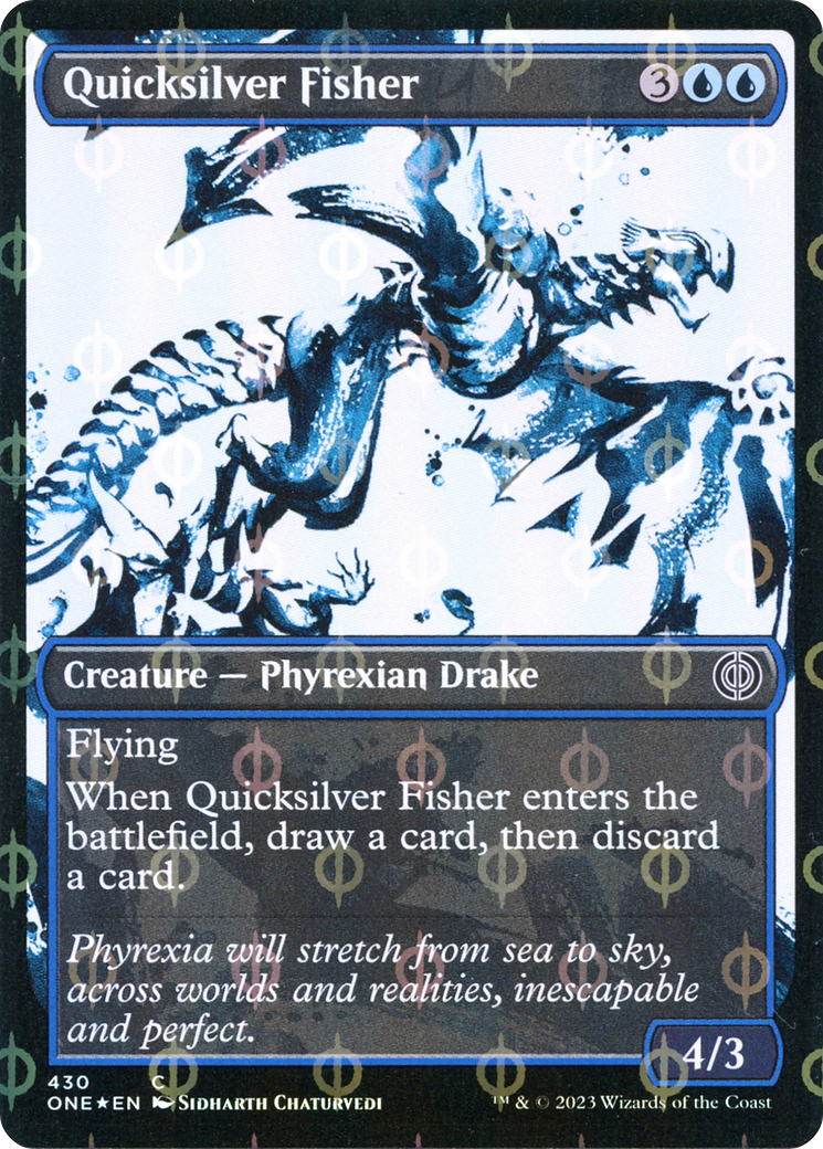 Quicksilver Fisher (Showcase Ichor Step-and-Compleat Foil) [Phyrexia: All Will Be One] | Exor Games Summserside