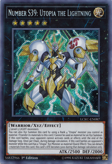 Number S39: Utopia the Lightning [LCKC-EN087] Secret Rare | Exor Games Summserside