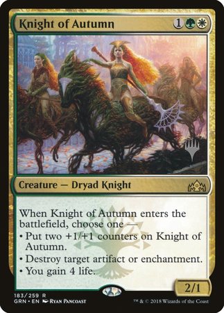 Knight of Autumn [Guilds of Ravnica Promos] | Exor Games Summserside