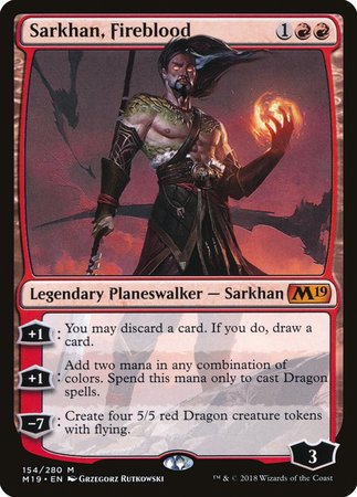 Sarkhan, Fireblood [Core Set 2019] | Exor Games Summserside