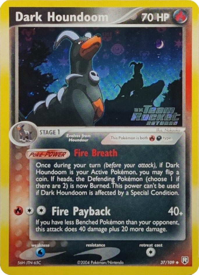 Dark Houndoom (37/109) (Stamped) [EX: Team Rocket Returns] | Exor Games Summserside