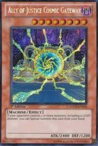 Ally of Justice Cosmic Gateway [HA02-EN022] Secret Rare | Exor Games Summserside