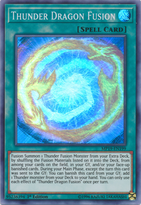 Thunder Dragon Fusion [MP19-EN199] Super Rare | Exor Games Summserside