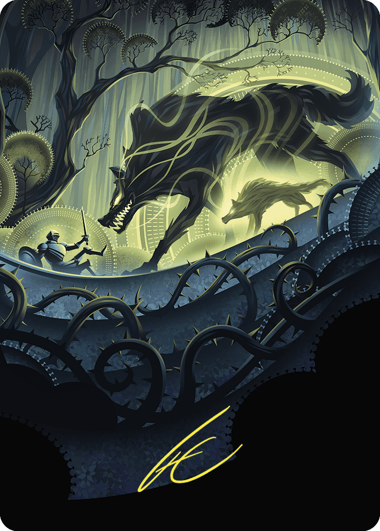 Unnatural Growth Art Card (Gold-Stamped Signature) [Wilds of Eldraine Art Series] | Exor Games Summserside