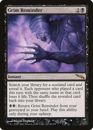 Grim Reminder [Mirrodin] | Exor Games Summserside