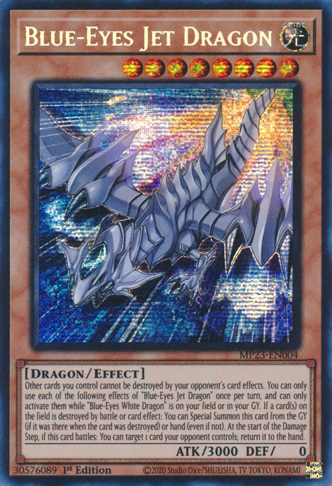 Blue-Eyes Jet Dragon [MP23-EN004] Prismatic Secret Rare | Exor Games Summserside