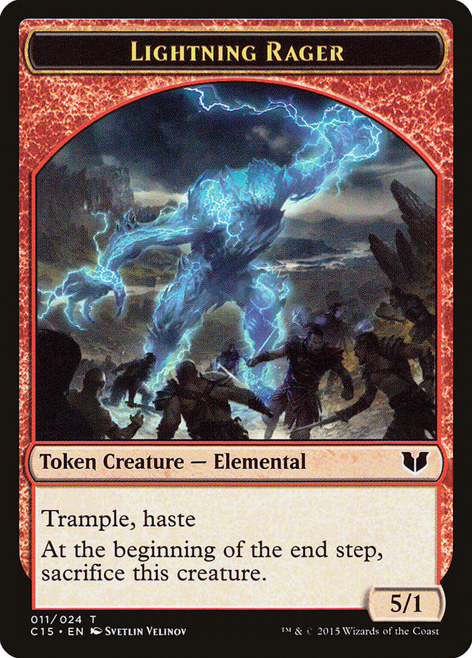 Lightning Rager // Lightning Rager Double-Sided Token [Commander 2015 Tokens] | Exor Games Summserside