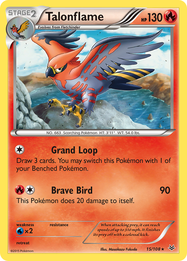 Talonflame (15/108) [XY: Roaring Skies] | Exor Games Summserside