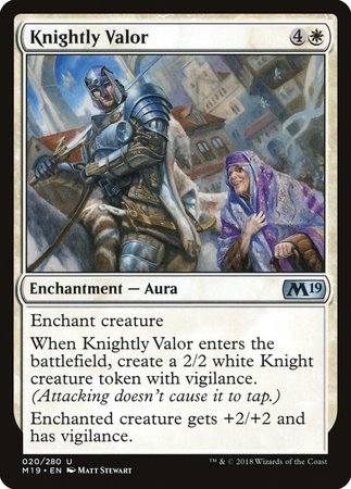 Knightly Valor [Core Set 2019] | Exor Games Summserside