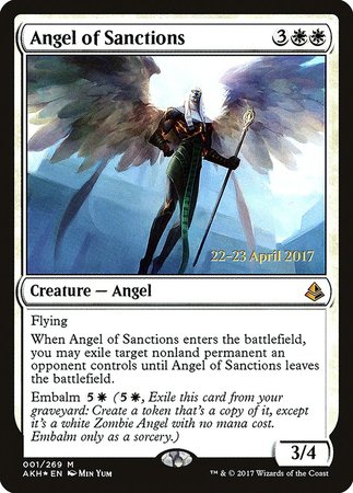 Angel of Sanctions [Amonkhet Promos] | Exor Games Summserside