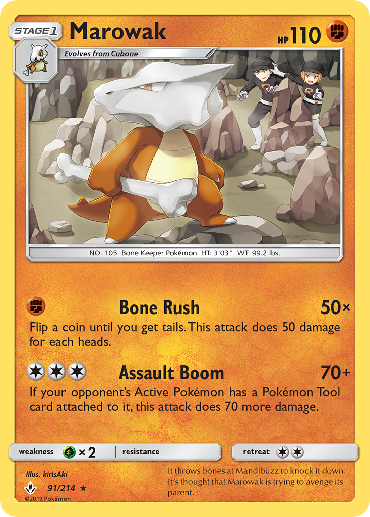 Marowak (91/214) [Sun & Moon: Unbroken Bonds] | Exor Games Summserside