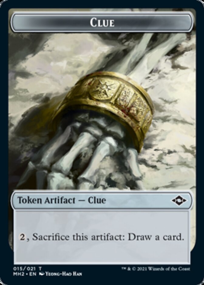 Clue Token (#15) // Timeless Dragon Token [Modern Horizons 2 Tokens] | Exor Games Summserside