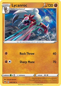 Lycanroc (095/185) [Sword & Shield: Vivid Voltage] | Exor Games Summserside