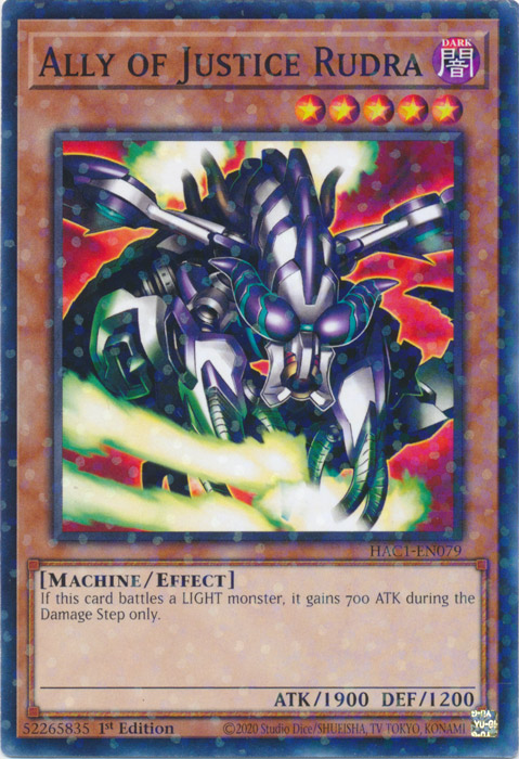 Ally of Justice Rudra (Duel Terminal) [HAC1-EN079] Common | Exor Games Summserside