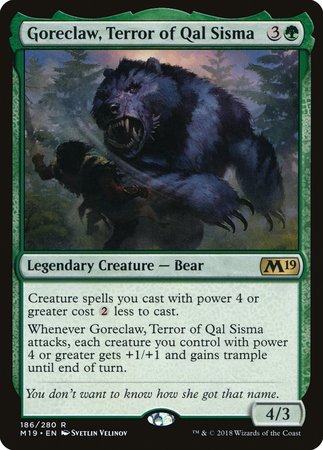 Goreclaw, Terror of Qal Sisma [Core Set 2019] | Exor Games Summserside