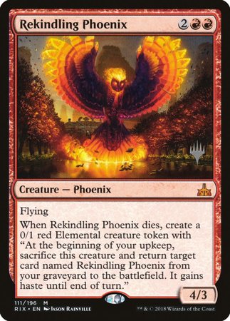 Rekindling Phoenix [Rivals of Ixalan Promos] | Exor Games Summserside