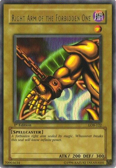 Right Arm of the Forbidden One [LOB-122] Ultra Rare | Exor Games Summserside