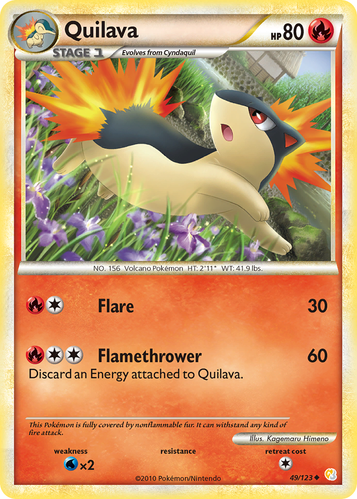Quilava (49/123) [HeartGold & SoulSilver: Base Set] | Exor Games Summserside