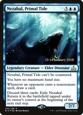 Nezahal, Primal Tide [Rivals of Ixalan Promos] | Exor Games Summserside