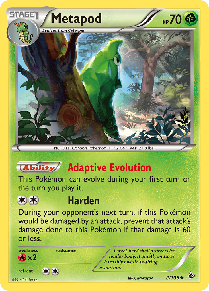 Metapod (2/106) [XY: Flashfire] | Exor Games Summserside