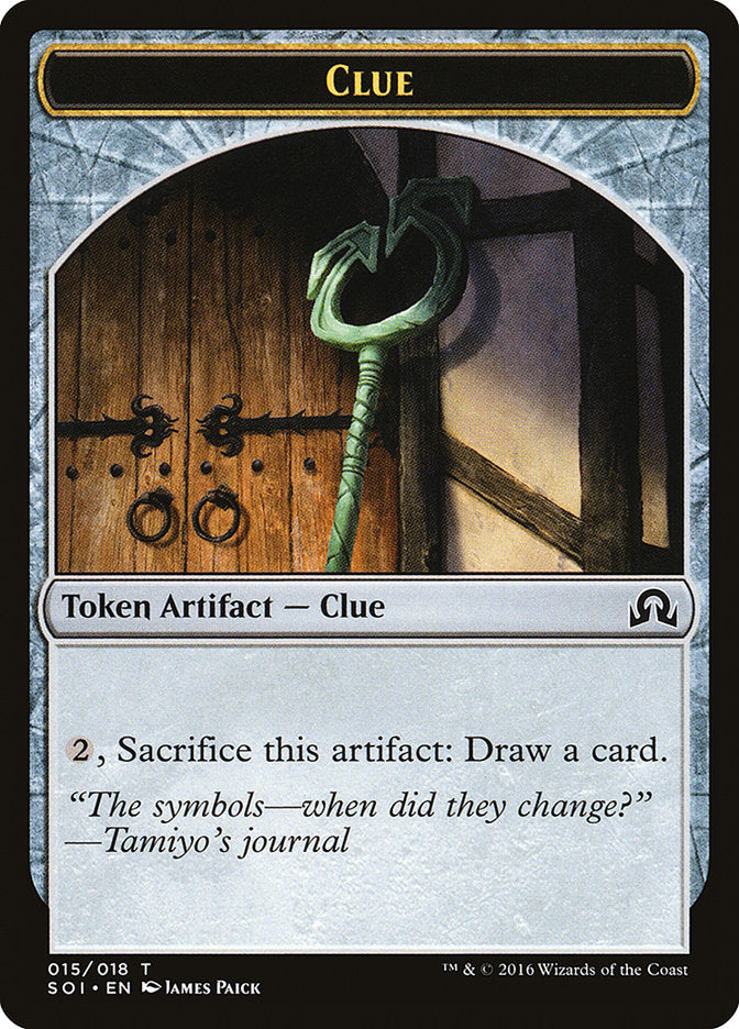 Clue (015/018) [Shadows over Innistrad Tokens] | Exor Games Summserside