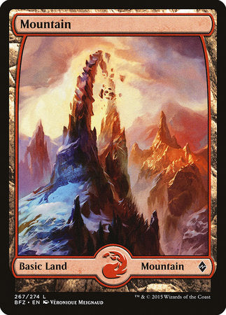 Mountain (267) - Full Art [Battle for Zendikar] | Exor Games Summserside