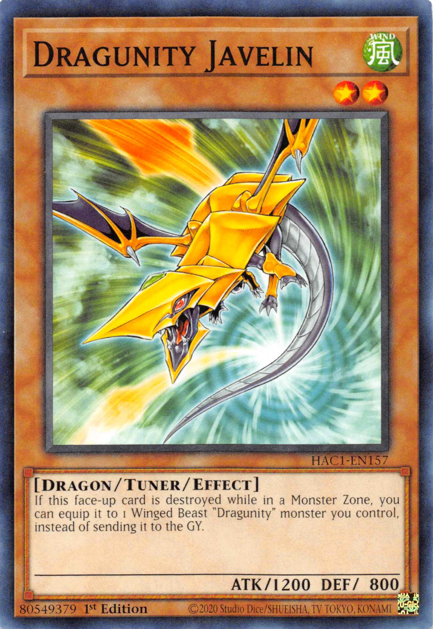 Dragunity Javelin [HAC1-EN157] Common | Exor Games Summserside