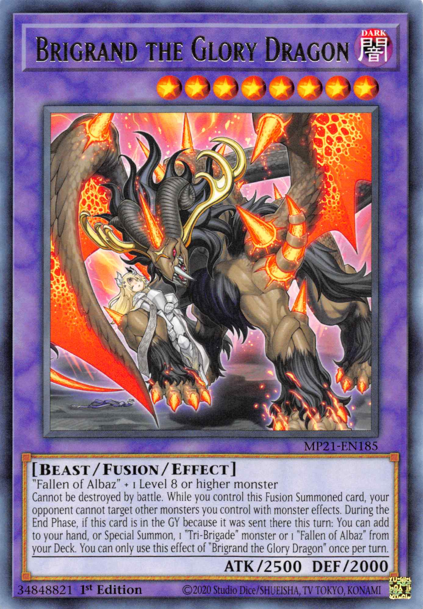 Brigrand the Glory Dragon [MP21-EN185] Rare | Exor Games Summserside