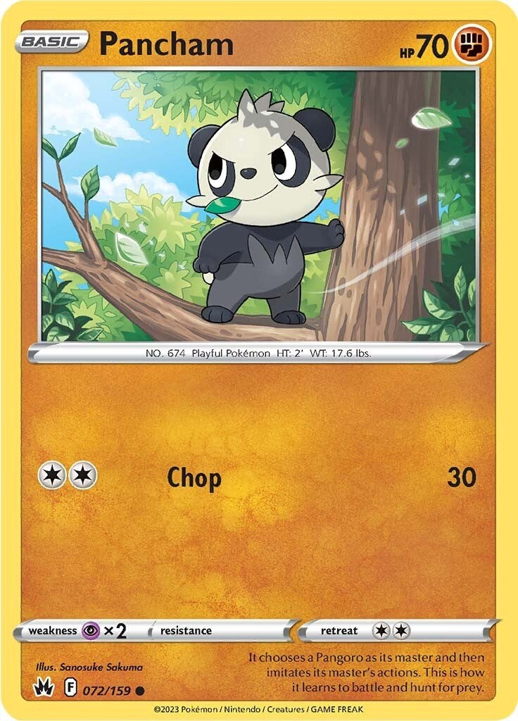 Pancham (072/159) [Sword & Shield: Crown Zenith] | Exor Games Summserside