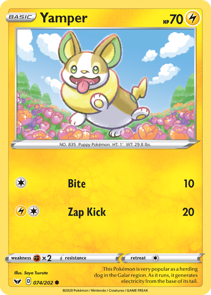 Yamper (074/202) [Sword & Shield: Base Set] | Exor Games Summserside