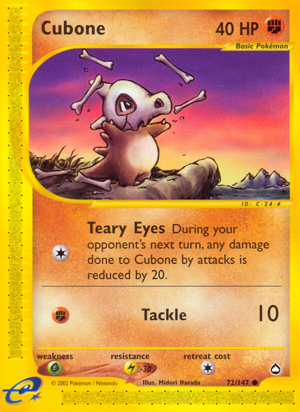 Cubone (72/147) [Aquapolis] | Exor Games Summserside