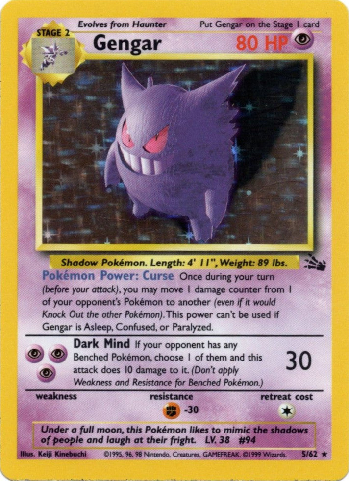 Gengar (5/62) [Fossil Unlimited] | Exor Games Summserside