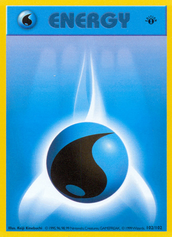 Water Energy (102/102) (Shadowless) [Base Set 1st Edition] | Exor Games Summserside