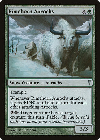 Rimehorn Aurochs [Coldsnap] | Exor Games Summserside