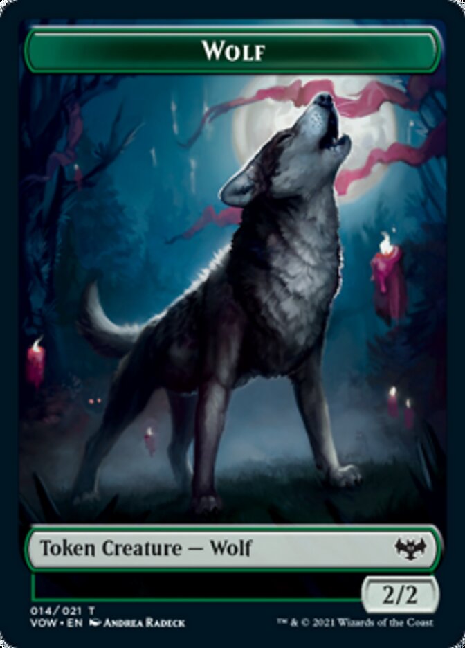 Wolf Token (014) [Innistrad: Crimson Vow Tokens] | Exor Games Summserside