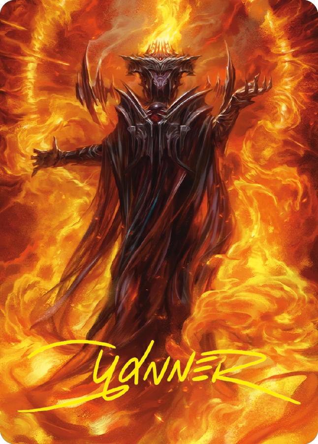 Sauron, the Dark Lord Art Card (Gold-Stamped Signature) [The Lord of the Rings: Tales of Middle-earth Art Series] | Exor Games Summserside