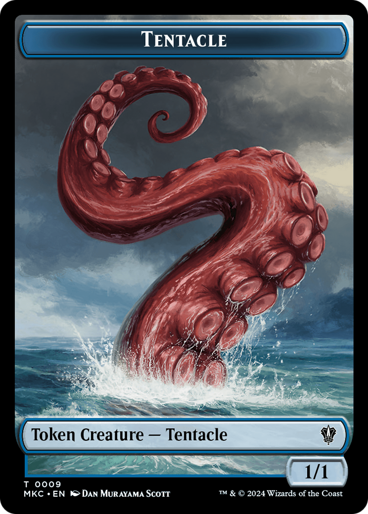 Tentacle // Koma's Coil Double-Sided Token [Murders at Karlov Manor Commander Tokens] | Exor Games Summserside