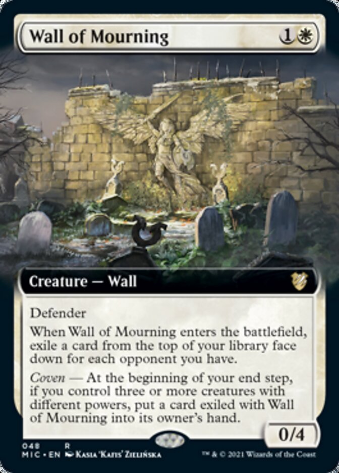 Wall of Mourning (Extended) [Innistrad: Midnight Hunt Commander] | Exor Games Summserside