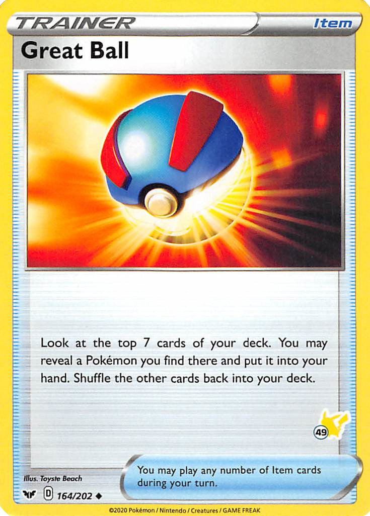 Great Ball (164/202) (Pikachu Stamp #49) [Battle Academy 2022] | Exor Games Summserside