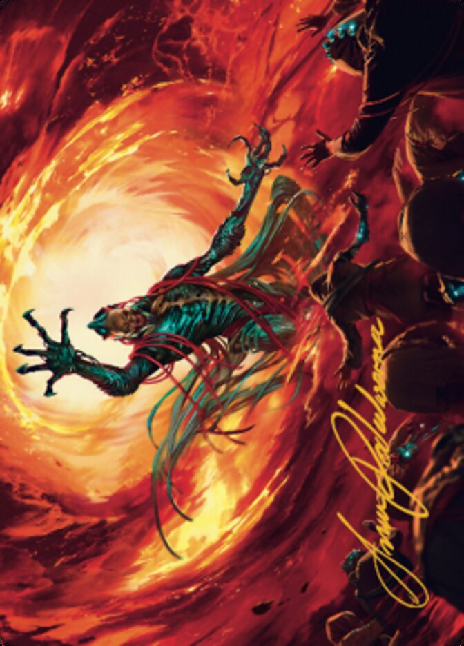 Gix, Yawgmoth Praetor Art Card (Gold-Stamped Signature) [The Brothers' War Art Series] | Exor Games Summserside