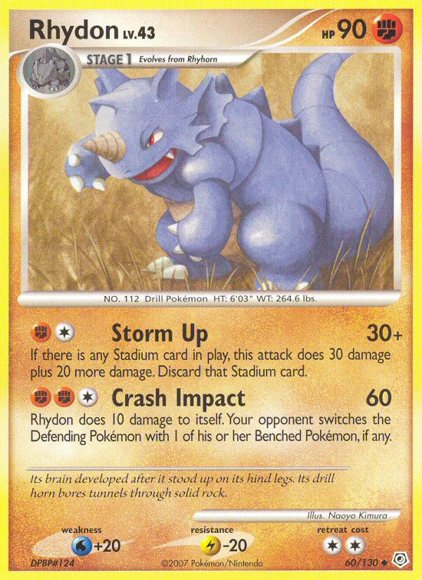 Rhydon (60/130) [Diamond & Pearl: Base Set] | Exor Games Summserside