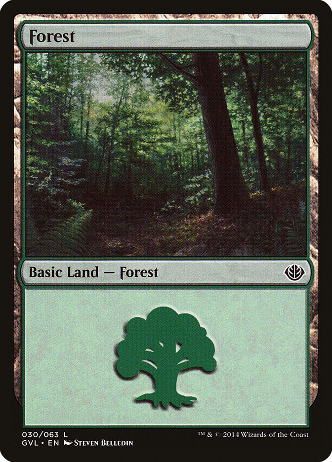 Forest (30) (Garruk vs. Liliana) [Duel Decks Anthology] | Exor Games Summserside