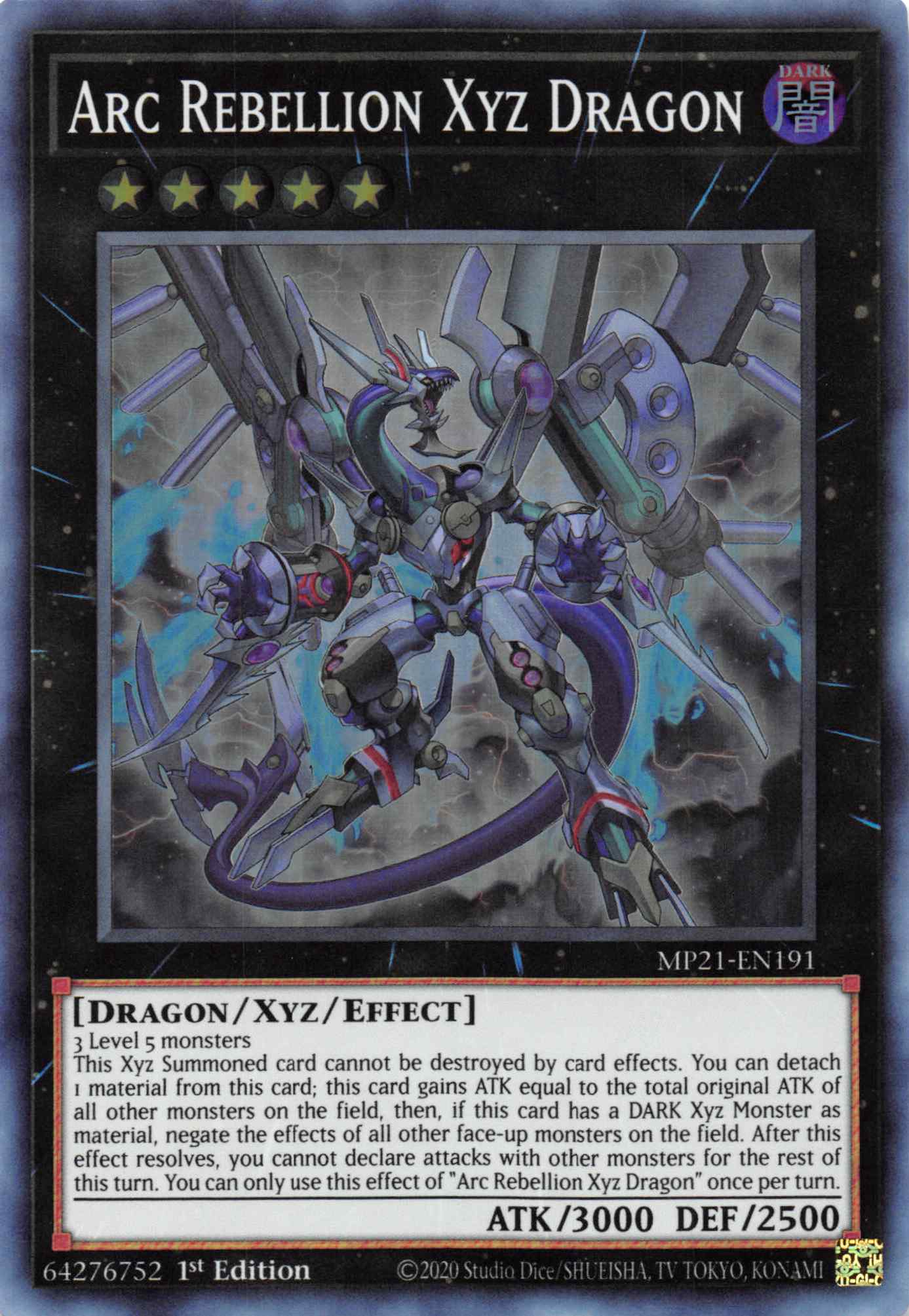 Arc Rebellion Xyz Dragon [MP21-EN191] Super Rare | Exor Games Summserside