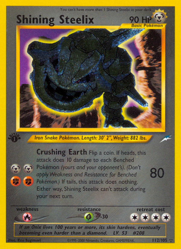 Shining Steelix (112/105) [Neo Destiny 1st Edition] | Exor Games Summserside