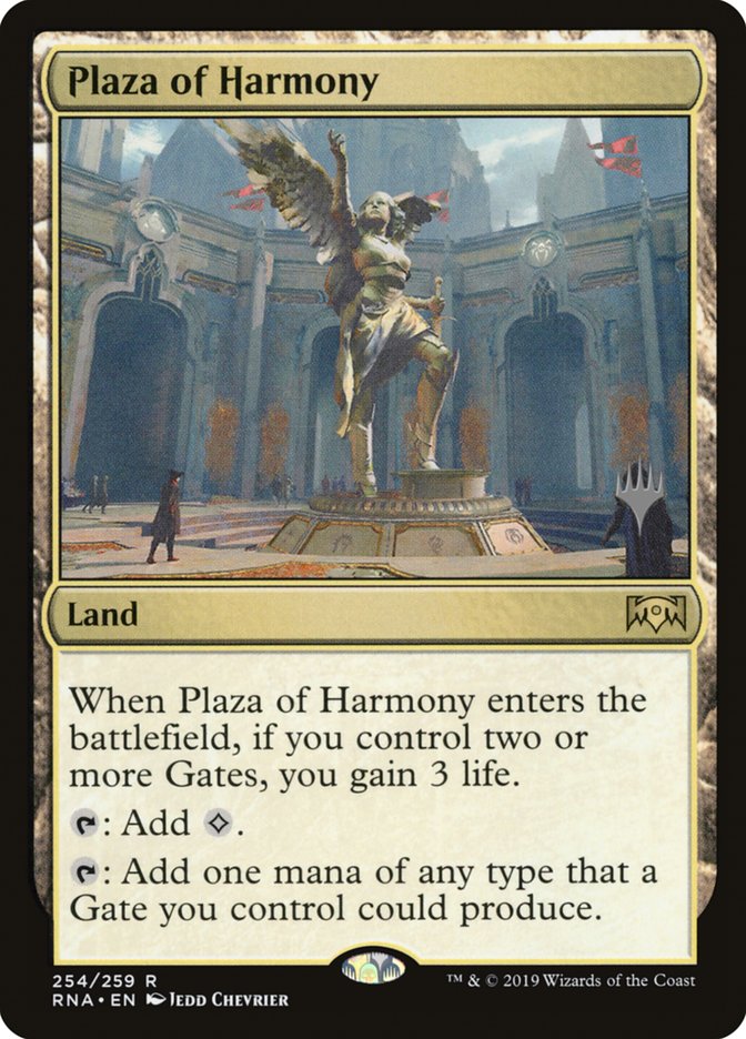 Plaza of Harmony (Promo Pack) [Ravnica Allegiance Promos] | Exor Games Summserside