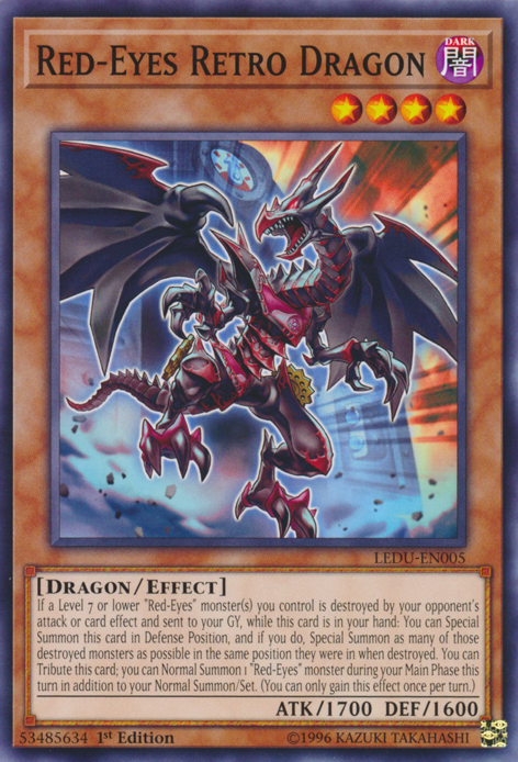 Red-Eyes Retro Dragon [LEDU-EN005] Common | Exor Games Summserside