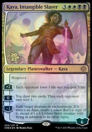 Kaya, Intangible Slayer [Phyrexia: All Will Be One Prerelease Promos] | Exor Games Summserside